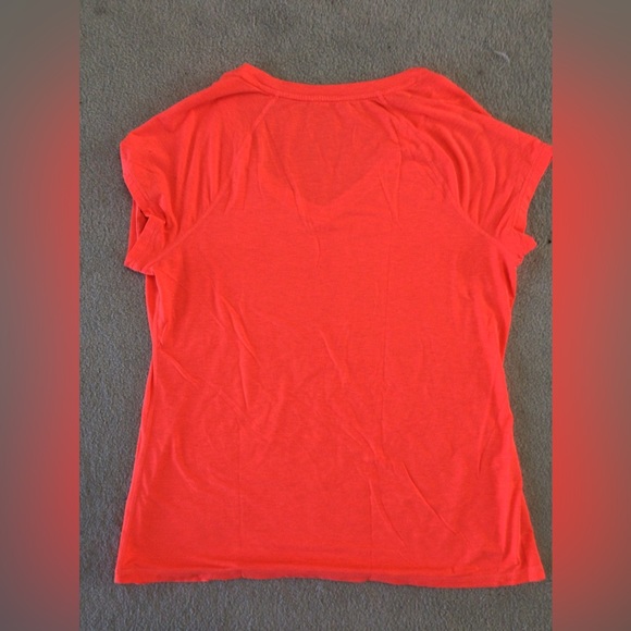 Ideology neon orange, V neck, tee shirt. Womens XL - Picture 2 of 3